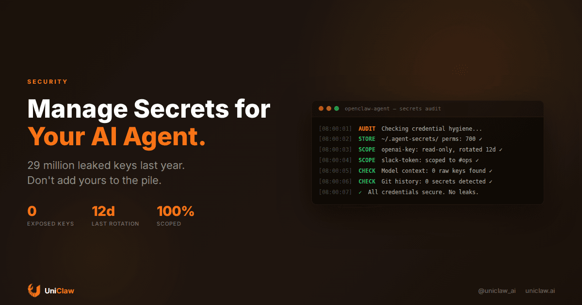 How to Manage Secrets for Your AI Agent (Without Leaking Them to the World)